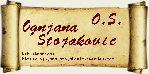 Ognjana Stojaković vizit kartica